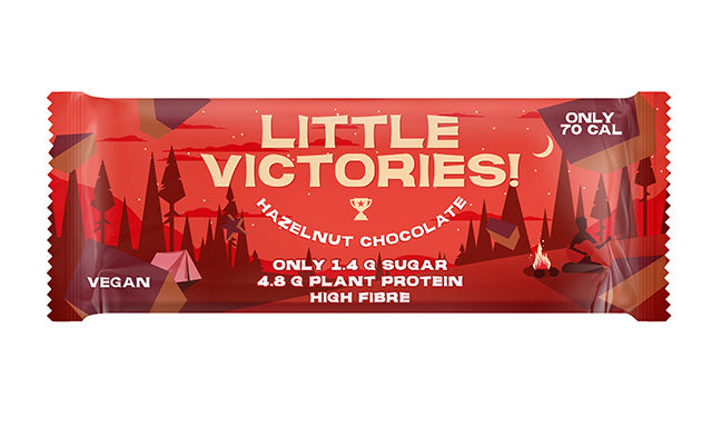 Hazelnut Vegan Low Calorie No Sugar High Protein High Fiber Chocolate Bar