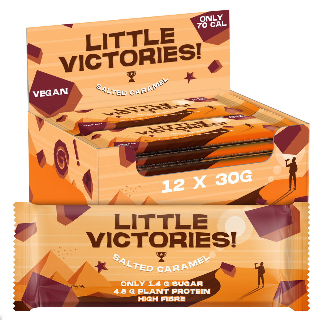 Salted Caramel Vegan Low Calorie No Sugar High Protein High Fibre Chocolate Box